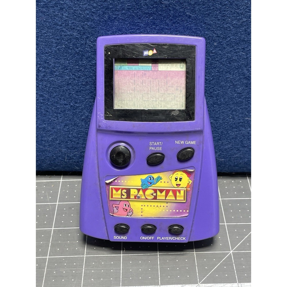 2001 Namco Ms. Pac-Man Electronic Handheld Game MGA Entertainment